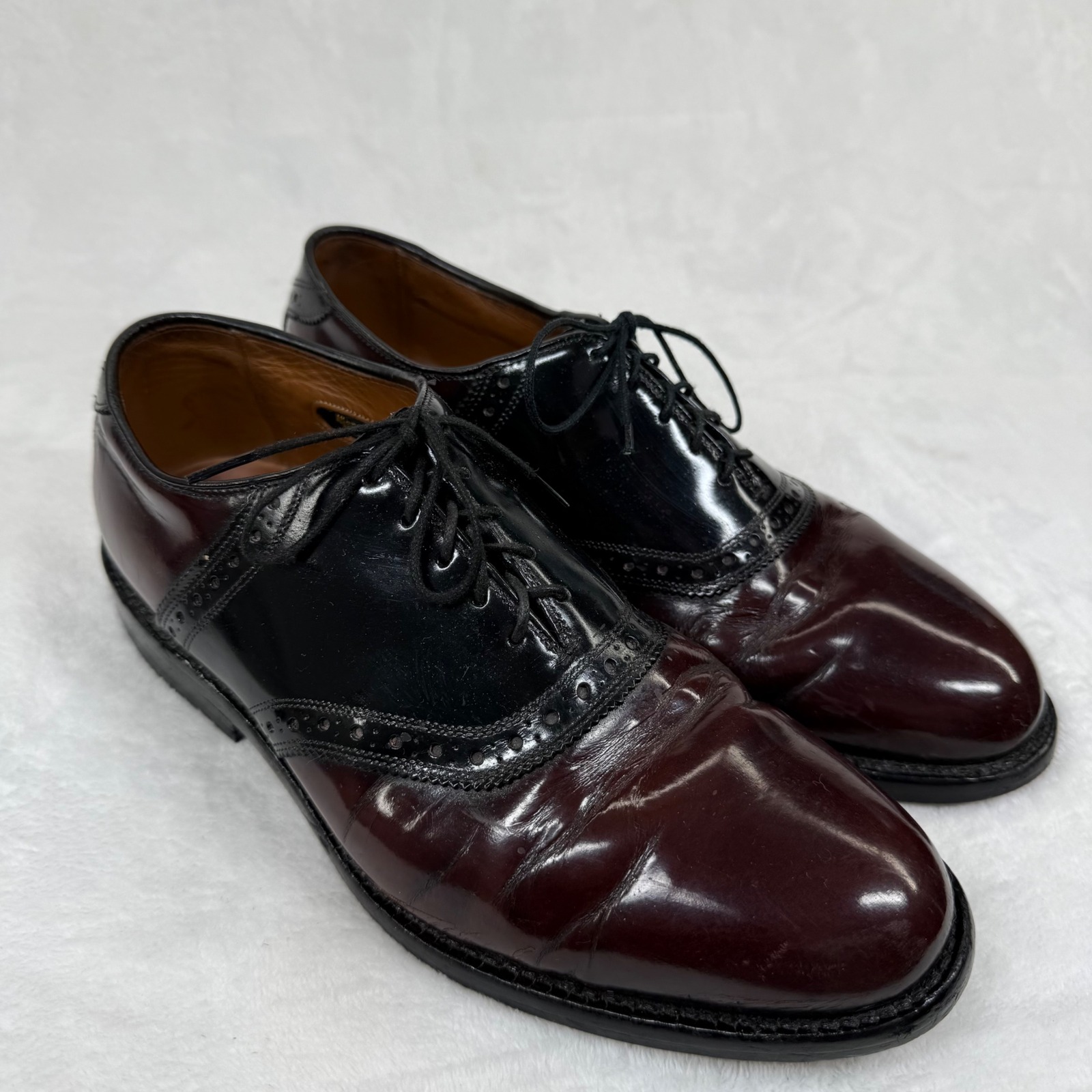 Allen Edmonds Polo Shell Cordovan Spectator Wingtip Oxford Shoes Burgundy 7